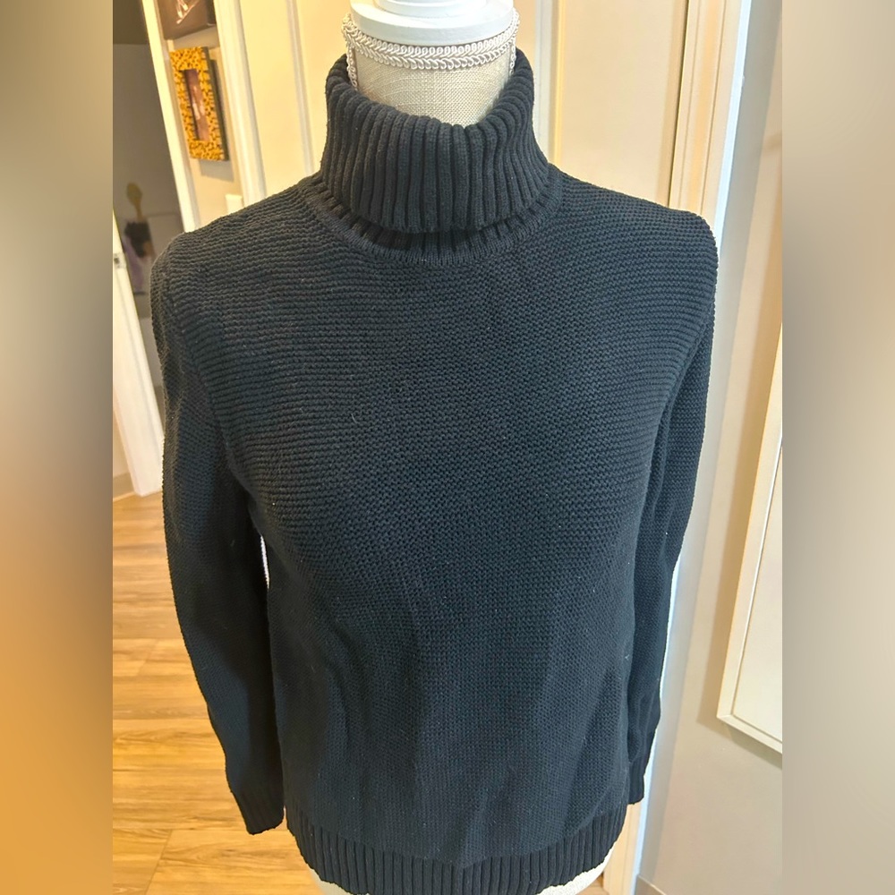J Crew Women’s Black Turtle Neck Sweater - Medium